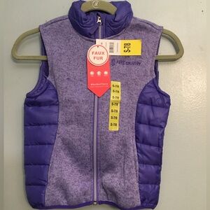 Free Country Kid’s Purple Faux Fur Vest NWT, Small (7/8)